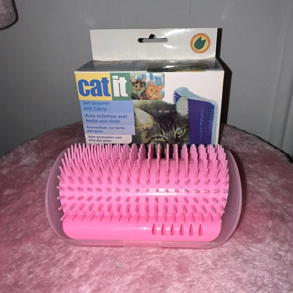 Amazon Pink Cat Self Groomer with Catnip